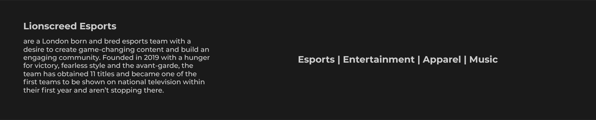 Lionscreed Esports Rebrand